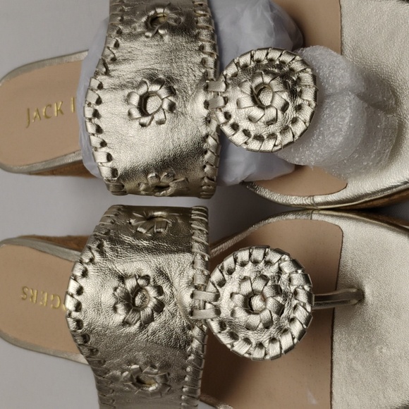 Jack Rogers Marbella Mid Wedge  Whipstitch Thong Sandals - Picture 2 of 5